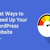how to improve wordpress speed