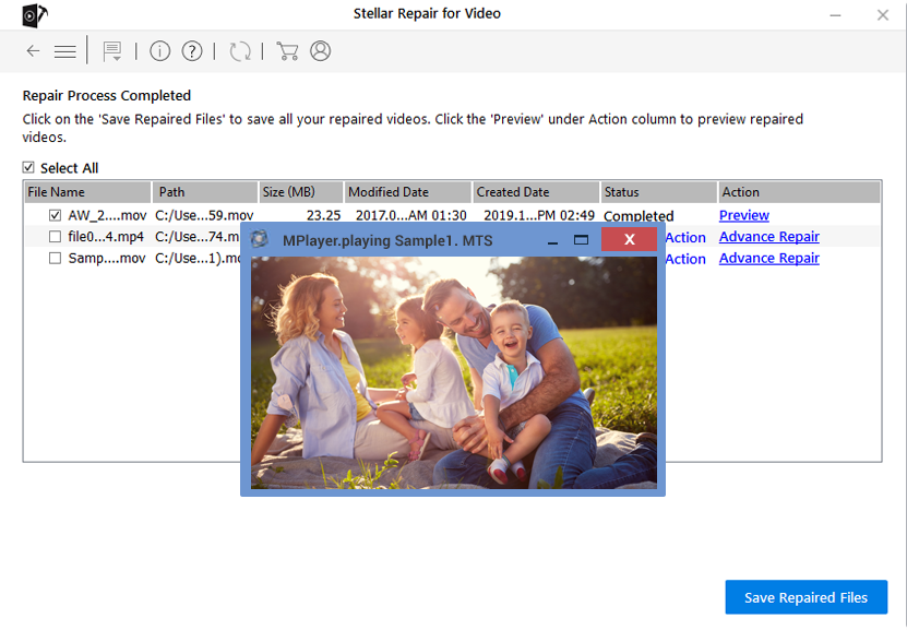 stellar-video-repair-select-save-repaired-files
